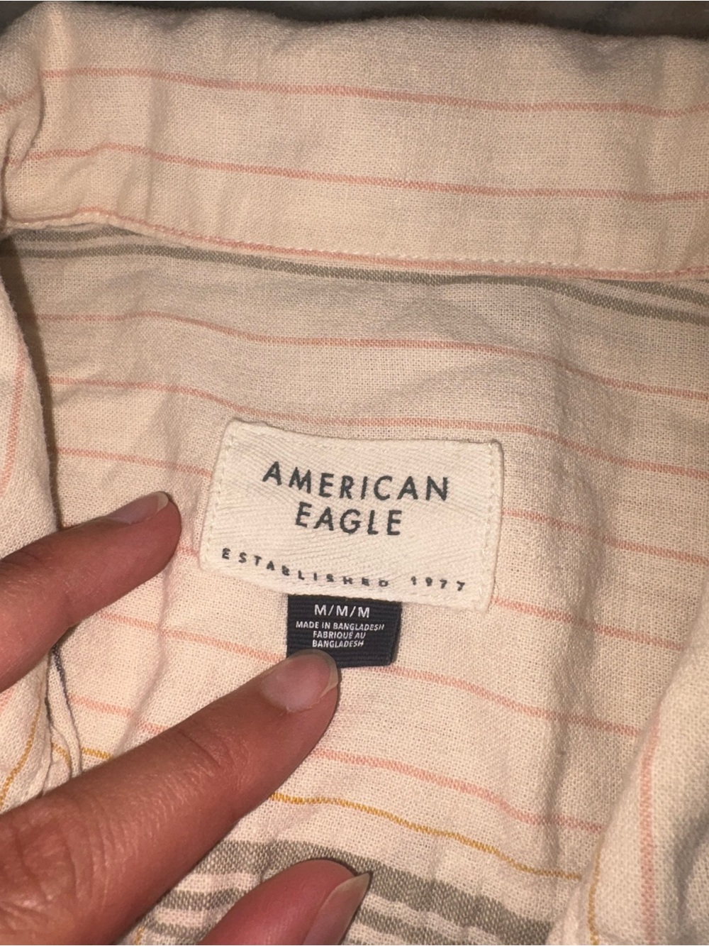 American Eagle Outfitters Poolside Striped Short-Sleeve Button-Down Shirt - Picture 2 of 8